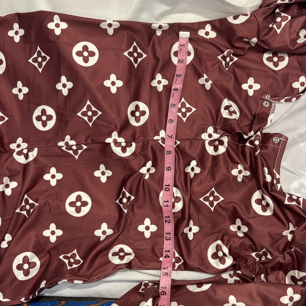 Brown Romper‎ Large Stretchy Long Sleeve Sexy  61 - Picture 7 of 7